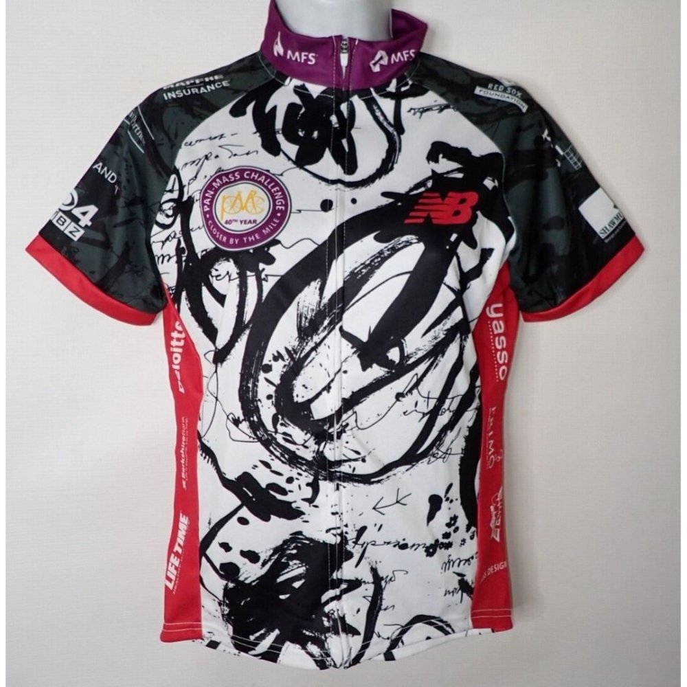 New Balance Cycling Jersey Short Sleeve PMC Pan Mass Challenge 2019 Sz Medium M - Picture 1 of 6